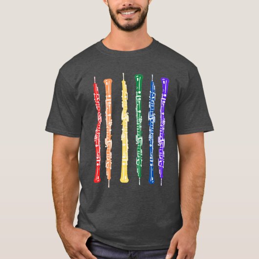 Colorful Oboist Player Double reed T-shirt (Voorkant)