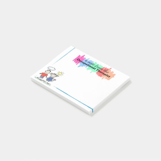 Colorful Occupational Therapist Sticky Notes (Schuin)