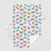 Colorful Ocean Crab Golf Towel Golfhanddoek (Insitu)