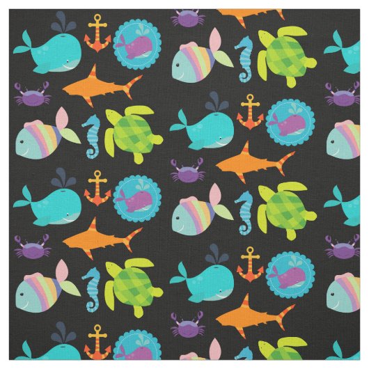 Colorful Ocean Fabric Stof (Swatch)