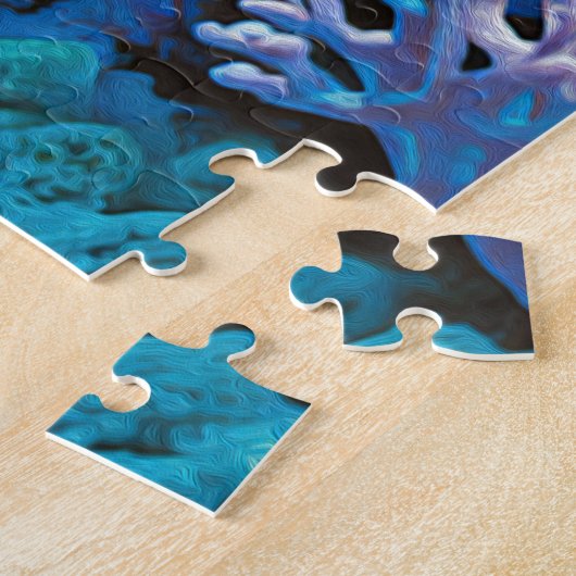 Colorful Ocean Fish Jigzaag Puzzle Legpuzzel (Zijkant)