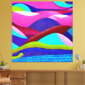 Colorful Ocean Hills Canvas Afdruk (Insitu (Woonkamer))