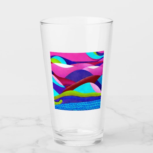 Colorful Ocean Hills Glas (Voorkant)