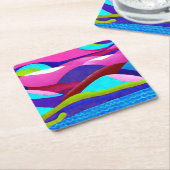 Colorful Ocean Hills Kartonnen Onderzetters (Schuin)