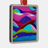 Colorful Ocean Hills Metalen Ornament (Rechts)