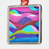 Colorful Ocean Hills Metalen Ornament (Links)