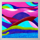 Colorful Ocean Hills Poster (Voorkant)