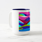 Colorful Ocean Hills Tweekleurige Koffiemok (Voorkant links)