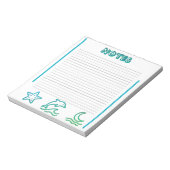 Colorful Ocean Life Lined Notepad Notitieblok (Linkerzijde)