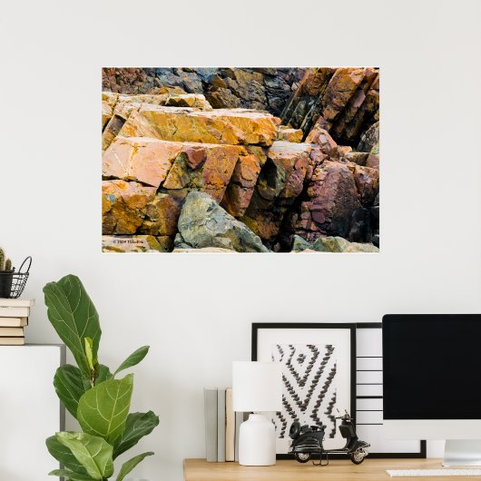 Colorful Ocean Rocks Print (Thuiskantoor)