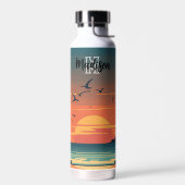 Colorful Ocean Sunset Waterfles (Links)