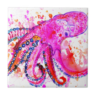 Colorful Octopus Art02 Tegeltje