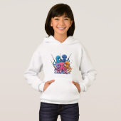 Colorful Octopus Fishing – Kids’ Hoodie (Voorkant volledig)