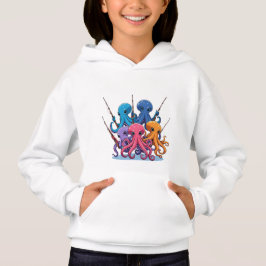 Colorful Octopus Fishing – Kids’ Hoodie