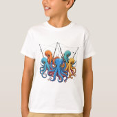Colorful Octopus Kids Tee T-shirt (Voorkant)