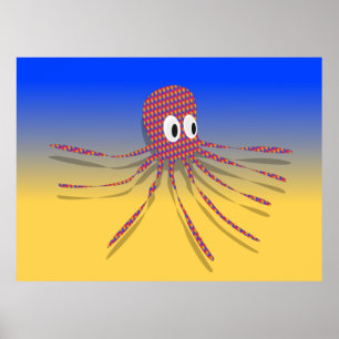 Colorful Octopus Poster
