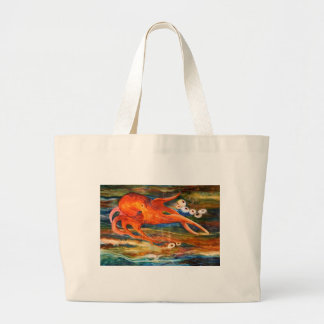 Colorful Octopus Scuba Diving Grote Tote Bag