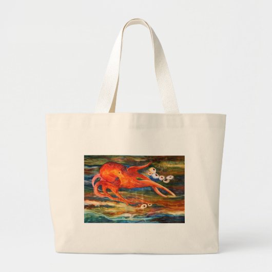 Colorful Octopus Scuba Diving Grote Tote Bag (Voorkant)