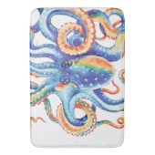 Colorful Octopus Waterverf Art Badmat (Voorkant Verticaal)