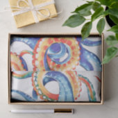 Colorful Octopus Waterverf Art Tissuepapier (Geschenk)