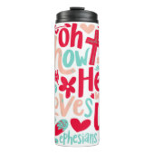 Colorful Oh How He Loves Us Graphic Thermosbeker (Voorkant)