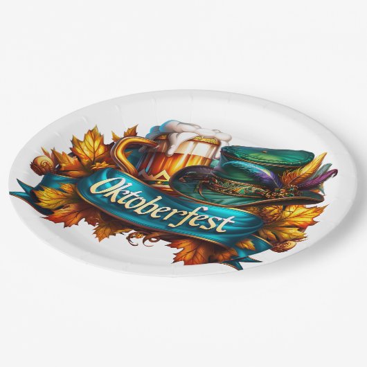 Colorful Oktoberfest Papieren Bordje (Gekanteld)