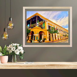 Colorful Old Mansion Poster