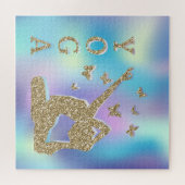 Colorful Ombre Glitter Women Yoga Legpuzzel (Horizontaal)