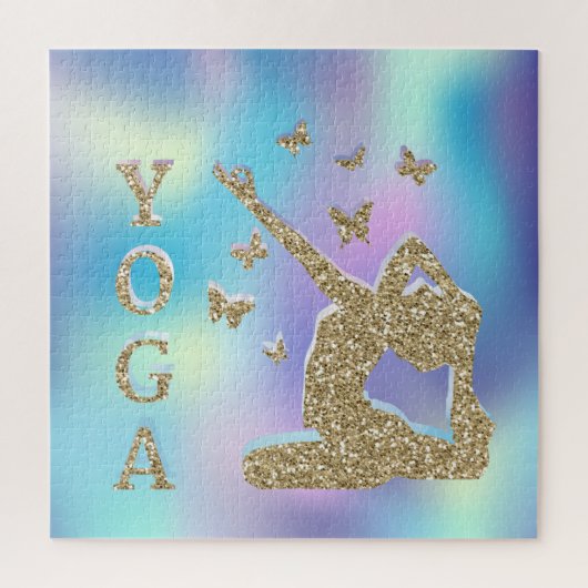 Colorful Ombre Glitter Women Yoga Legpuzzel (Verticaal)