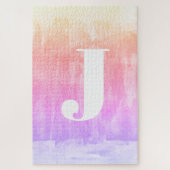 Colorful Ombre Gradient Monogram Legpuzzel (Verticaal)