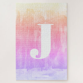Colorful Ombre Gradient Monogram Legpuzzel