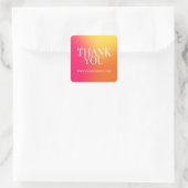 Colorful Ombre Gradient Small Business Hartelijk d Vierkante Sticker (Tas)