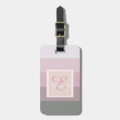Colorful Ombre Striped Monogram-Gepersonaliseerd Bagagelabel (Voorkant verticaal)
