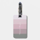 Colorful Ombre Striped Monogram-Gepersonaliseerd Bagagelabel (Achterkant verticaal)