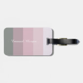 Colorful Ombre Striped Monogram-Gepersonaliseerd Bagagelabel (Achterkant horizontaal)