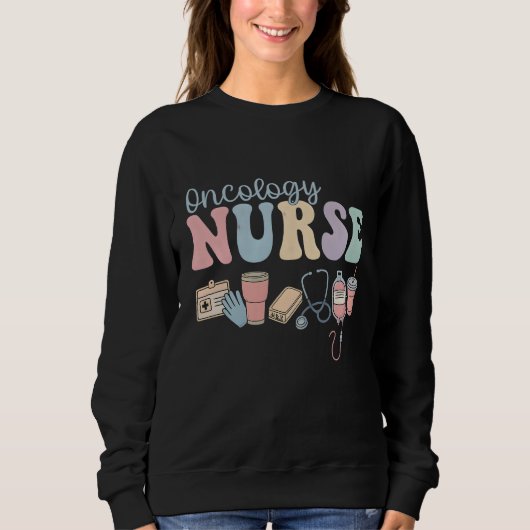 Colorful Oncology Nurse Retro Aesthetic Trui (Voorkant)