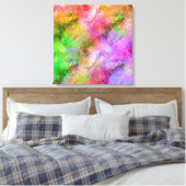Colorful Opal Glassy Texture Canvas Afdruk (Insitu (Slaapkamer))