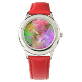 Colorful Opal Glassy Texture Horloge