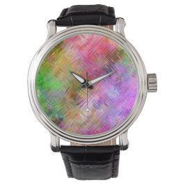 Colorful Opal Glassy Texture Horloge