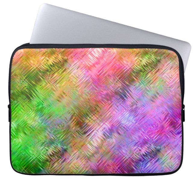 Colorful Opal Glassy Texture Laptop Sleeve (Voorkant)