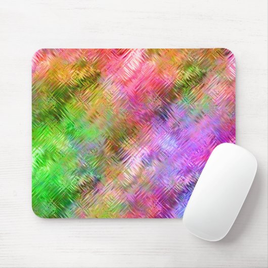 Colorful Opal Glassy Texture Muismat (Met muis)