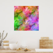 Colorful Opal Glassy Texture Poster (Keuken)
