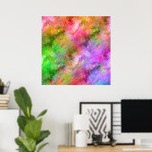 Colorful Opal Glassy Texture Poster (Thuiskantoor)