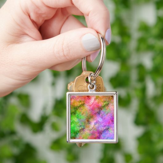 Colorful Opal Glassy Texture Sleutelhanger (Hand)