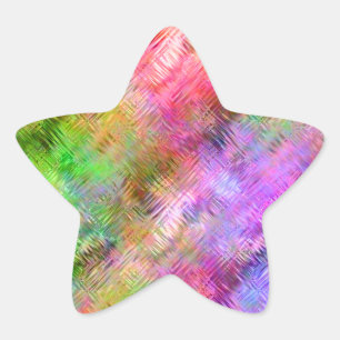 Colorful Opal Glassy Texture Ster Sticker