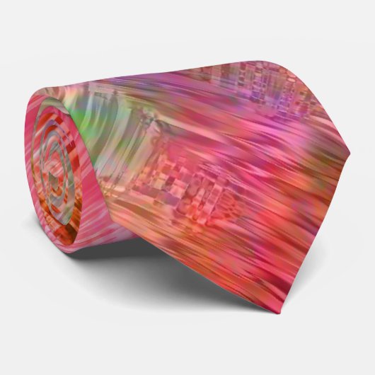 Colorful Opal Glassy Texture Stropdas (Opgerold)