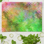 Colorful Opal Glassy Texture Theedoek (Gevouwen)