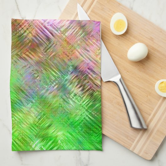 Colorful Opal Glassy Texture Theedoek (Quarter Fold)