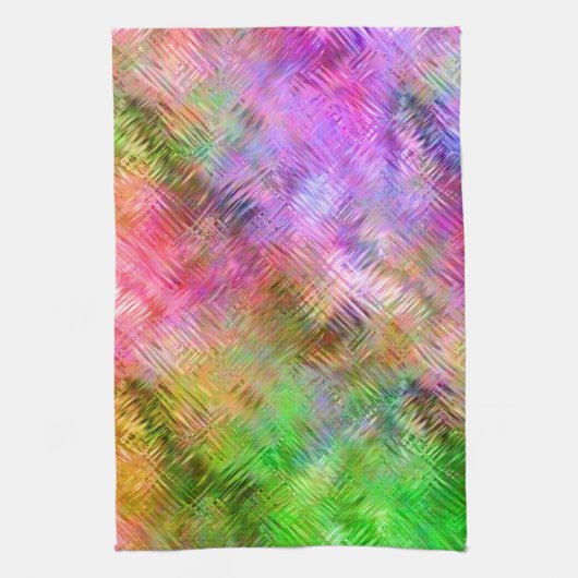 Colorful Opal Glassy Texture Theedoek (Verticaal)