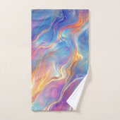 Colorful opal swirly flowing marble texture bad handdoek (Handdoek)